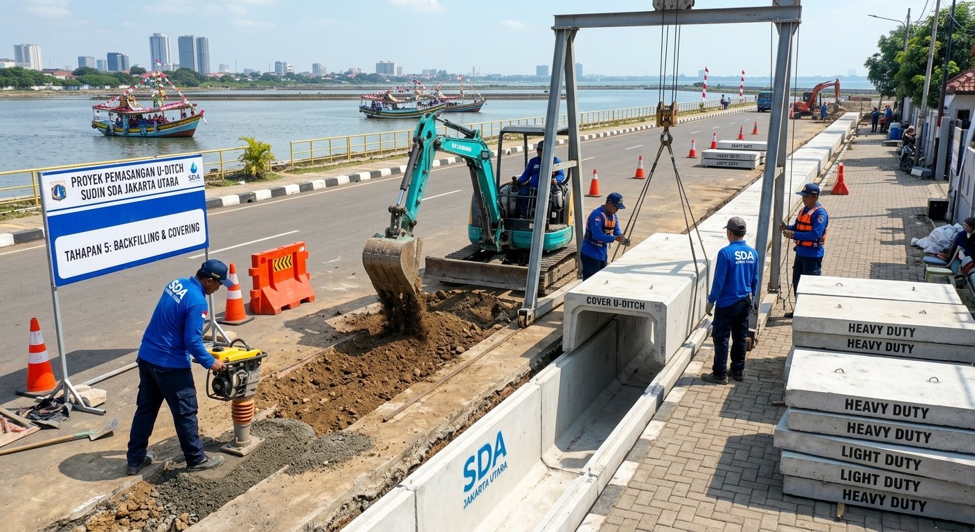 Prosedur dan Deskripsi Teknis Pemasangan U-Ditch Suku Dinas Sumber Daya Air Kota Administrasi Jakarta Utara