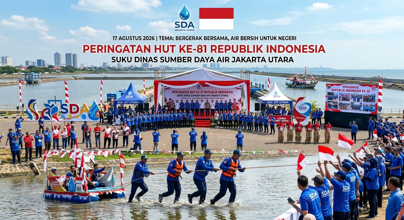 Daftar Kegiatan Peringatan HUT KE-81 RI Suku Dinas Sumber Daya Air Kota Administrasi Jakarta Utara Tema: "Biru Airku, Tangguh Pesisirku, Maju Indonesiaku"